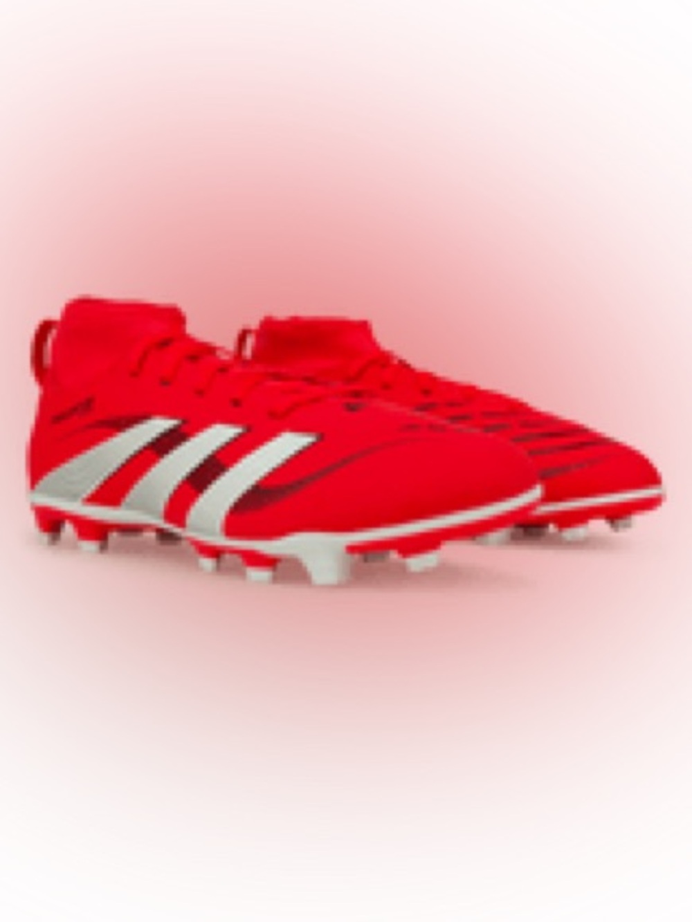 adidas Red Athletic Soccer Cleats with White Accents